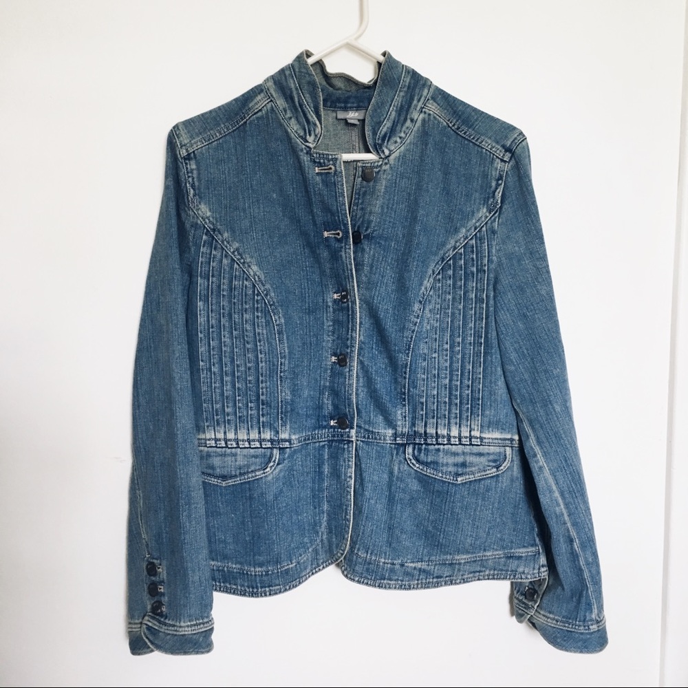 J. Jill Lightweight Detailed Denim Jacket